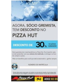 Pizza Hut Cria Promoo para Scios Torcedores do Grmio