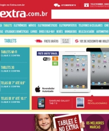 Departamento de Tablets do Extra.com