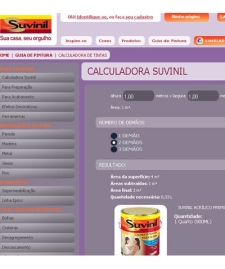 Calculadora de Tinta da Suvinil