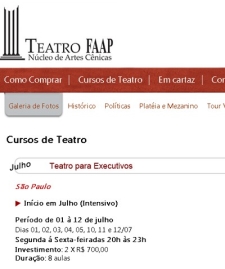 Teatro Para Executivos Abre Inscries