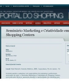 Seminrio de Marketing e Criatividade em Shopping Centers