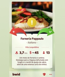 Bwid: O Tinder de Restaurantes