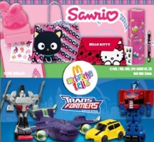 Transformers e Hello Kitty no McDonald's